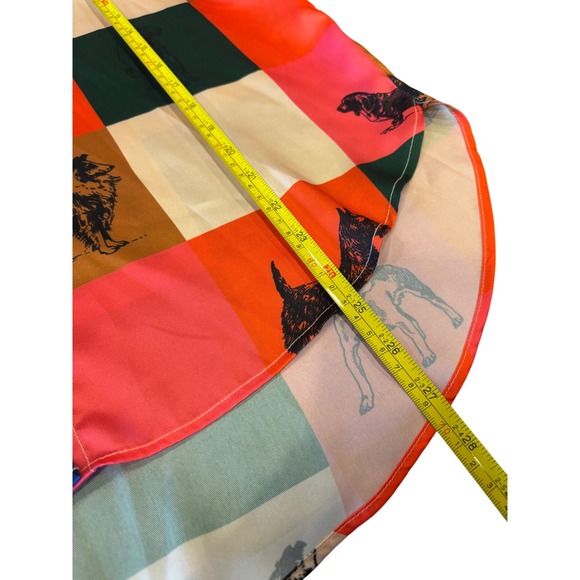 VILAGALLO Women's Multicolor Dog Print Button Up Shirt Size 46 - Picture 6 of 8